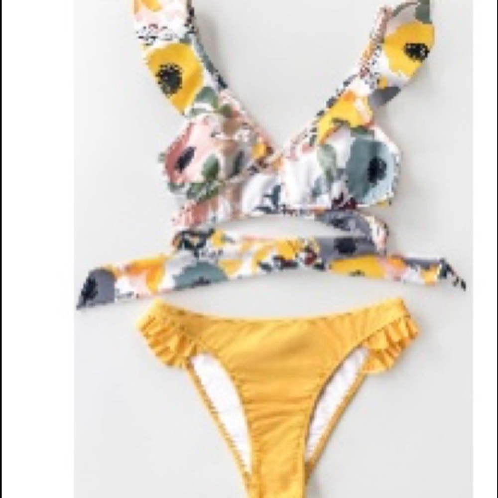 Floral bathing suit